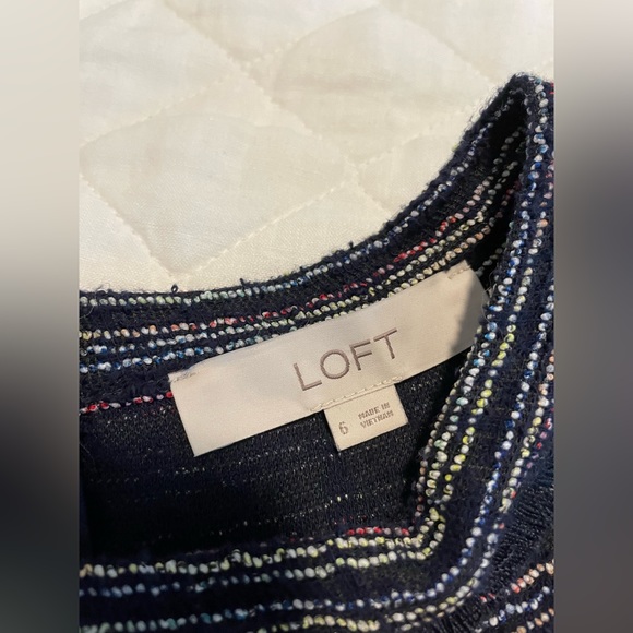 Loft Size 6 Shift Dress Navy - Picture 3 of 4